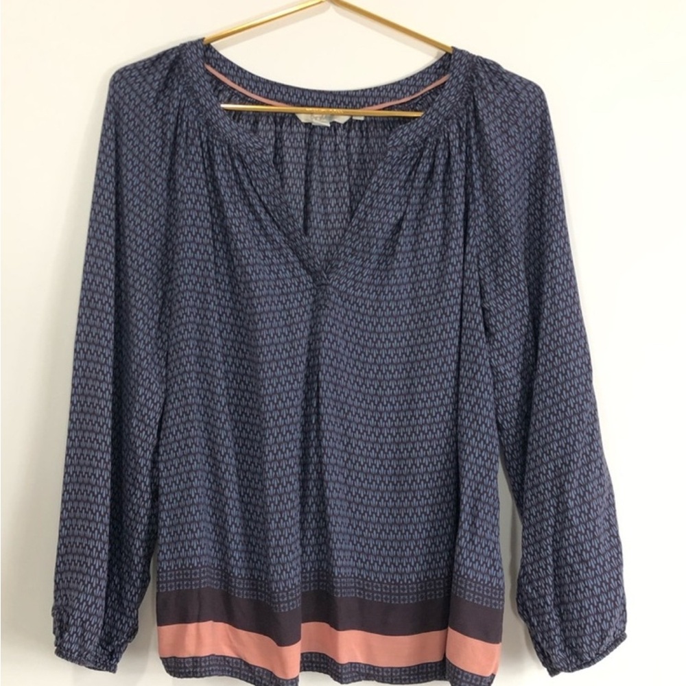 Boden Blue Relaxed Buttoned Blouse 6